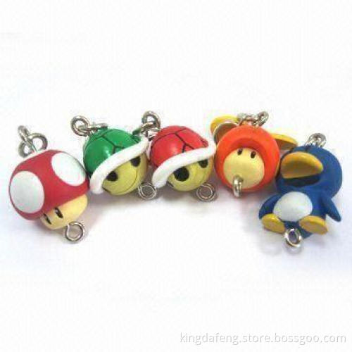Fancy Keychain, Metal Keychain with Plastic Figure, Suitable for Promotional Gifts